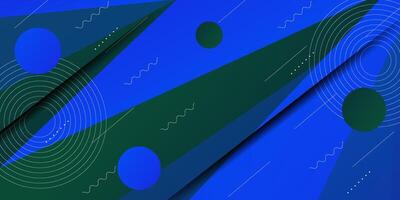 Abstract 3D background with blue and green color design. Realistic overlapping triangles with shadow pattern. Eps10 vector