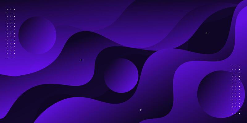 Abstract dark purple wave fluid 3D pattern background. Trendy geometric shape design.