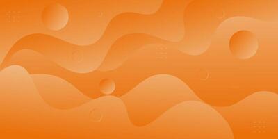 Abstract colorful soft orange 3D wave pattern background. Trendy background design illustration. Eps10 vector