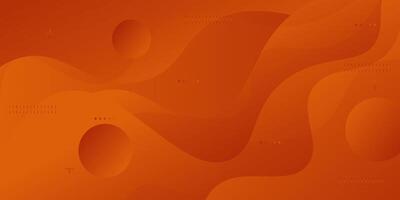 Abstract colorful orange wave and circle pattern background. Modern concept background design. vector