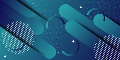 Dynamic abstract dark blue gradient illustration background with 3d view square rounded simple shadow pattern. Futuristic and luxury design. eps10 vector