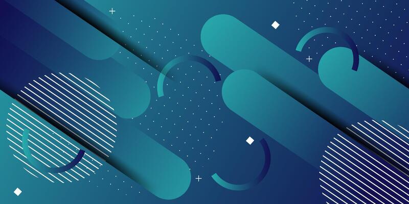Dynamic abstract dark blue gradient illustration background with 3d view square rounded simple shadow pattern. Futuristic and luxury design. eps10