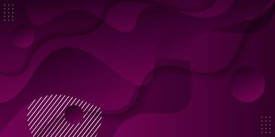 Abstract dark purple wave fluid 3D pattern background. Trendy geometric shape design vector