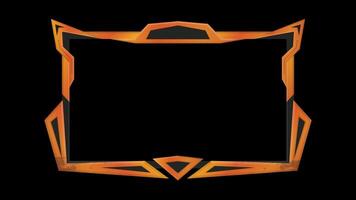 Orange Stream Overlay twitch overlay Game Overlay transparent background video