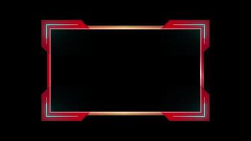 Red Orange Stream Overlay twitch overlay Game Overlay transparent background video