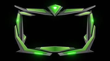 Stream Overlay twitch overlay Game Green Warrior Overlay transparent background video