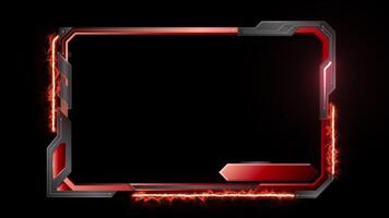 Dark Red Stream Overlay twitch overlay Game Overlay transparent background video
