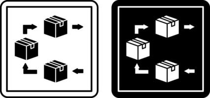 Use FIFO System Signs. Labels for Cardboard Packaging. Black and White Icons. Logistics. Warning Symbol, Handle with Care. vector