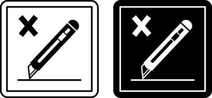 Do Not Use Cutter Signs. Cardboard Packaging Labels. Black and White Icons. Logistics. Warning Symbol, Handle with Care. vector