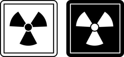 Radiation Signs. Cardboard Packaging Labels. Black and White Icons. Logistics. Warning Symbol, Handle with Caution. vector