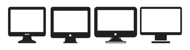 Abstract Pack of LCD, LED Icon or Logo Design Template vector