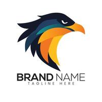 Abstract Colorful Eagle Head Icon or Logo Design Template vector