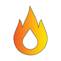 Abstract Fire Flame Icon or Logo Design Template vector