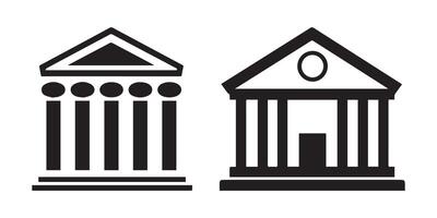 Abstract Bank Building Icon or Logo Design Template vector