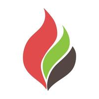 Abstract Three-Color Flame Icon or Logo Design Template vector