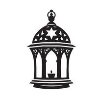 an ornate lantern with a star on top vector