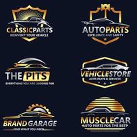 A new Logo Design Elements, and Car Labels. cafe, retro illustration object vector