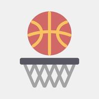 Icon basketball. Sports elements. Icon in flat style. vector