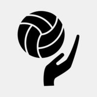Icon volleyball. Sports elements. Icon in glyph style. vector