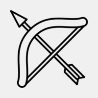 Icon archery. Sports elements. Icon in line style. vector