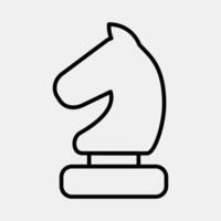Icon chess. Sports elements. Icon in line style. vector