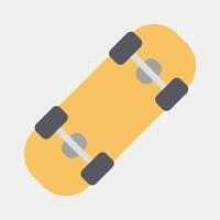 Icon skateboard. Sports elements. Icon in flat style. vector