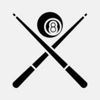 Icon pool game. Sports elements. Icon in glyph style. vector