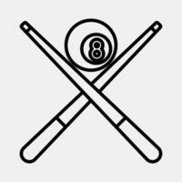 Icon pool game. Sports elements. Icon in line style. vector
