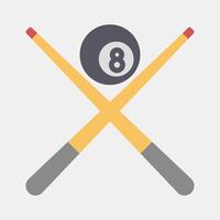 Icon pool game. Sports elements. Icon in flat style. vector
