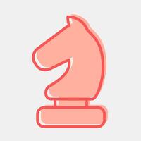 Icon chess. Sports elements. Icon in two tone style. vector