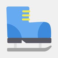 Icon ice skating. Sports elements. Icon in flat style. vector