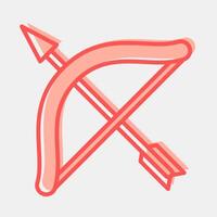Icon archery. Sports elements. Icon in two tone style. vector