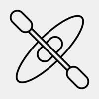 Icon kayak. Sports elements. Icon in line style. vector
