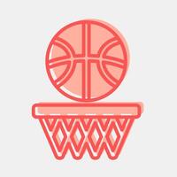 Icon basketball. Sports elements. Icon in two tone style. vector