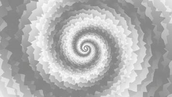 black white mesmerizing endless abstract spiral animation in seamless loop. Perfect for backgrounds, visual effects, and motion design projects. High-quality 4K footage for hypnotic, dynamic visuals. video