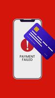 Animated debit transaction failed icon for shopping. Displays error, cross mark, and declined message. Ideal for finance, e-commerce, and digital payment themes in motion graphics, UI design. video