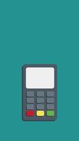 Animated debit transaction success icon for shopping. Features payment confirmation, checkmark, receipt. Perfect for finance, e commerce, digital payment themes in motion graphics and UI design video