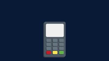 an Animated debit transaction success icon for shopping. Features payment confirmation, checkmark, receipt. Perfect for finance, e commerce, digital payment themes in motion graphics and UI design. video