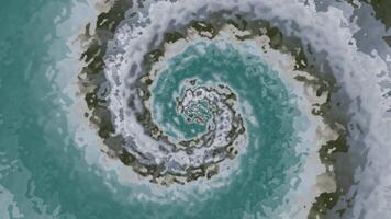 A ocean mesmerizing endless abstract spiral animation in seamless loop. Perfect for backgrounds, visual effects, and motion design projects. High-quality 4K footage for hypnotic and dynamic visuals. video
