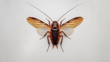 A large cockroach on a white background photo