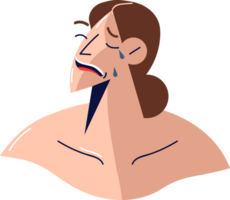 Hypersensitive woman suffers from bad weather and enjoys sun, due to start of production of hormone melatonin. Concept of importance of sunlight in promoting appearance of melatonin in body png