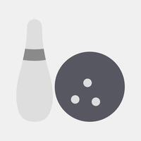 Icon bowling. Sports elements. Icon in flat style. vector
