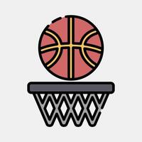 Icon basketball. Sports elements. Icon in filled line style. vector