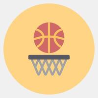 Icon basketball. Sports elements. Icon in color mate style. vector