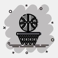Icon basketball. Sports elements. Icon in comic style. vector