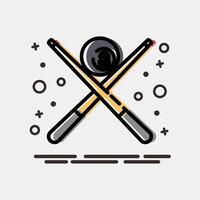 Icon pool game. Sports elements. Icon in MBE style. vector