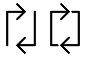 Repost arrow icons set vector