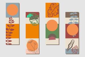 Abstract nature shape template collection vector