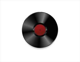 Realistic illustration of a vinyl record analog record disc on a white background vector