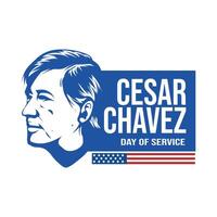 Illustration graphic of Cesar Chavez day. Day of service vector
